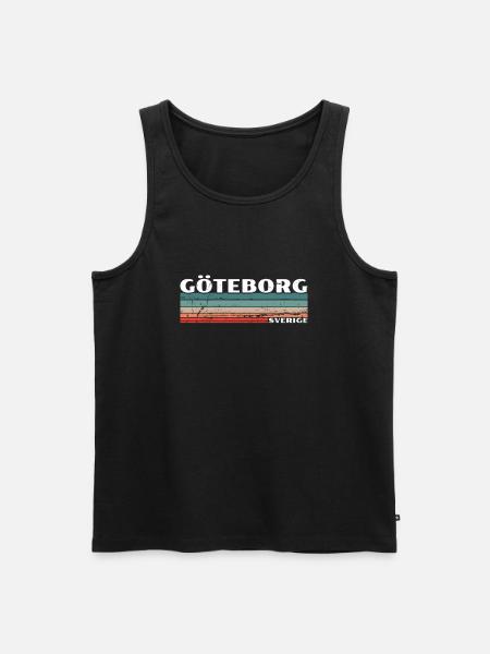 Gothenburg Sverige Vintage Sweden Retro Swede - Men's Premium Organic Tank Top - black