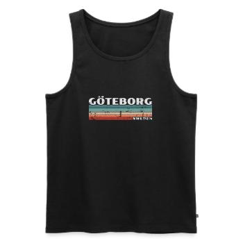 Göteborg Suède Vintage Suédois Rétro Suédois - Débardeur bio Premium Homme - noir - Devant - Michal (187cm)