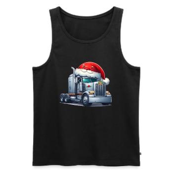American Lorry Truck - Men's Premium Organic Tank Top - black - Front - AI Model Male 178 light (178cm)
