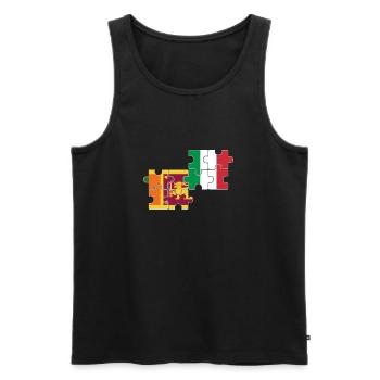 Sri Lanka Italie Drapeau Italien Sri Lankais - Débardeur bio Premium Homme - noir - Devant - AI Model Male 178 light (178cm)