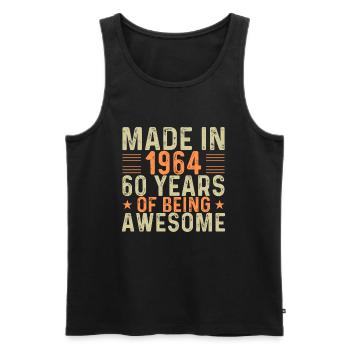 Made In 1964 60 Years Of Being Awesome - Men's Premium Organic Tank Top - black - Front - Michal (187cm)