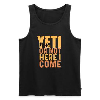Yéti ou pas me voilà - Yetidesign - Débardeur bio Premium Homme - noir - Devant - Michal (187cm)