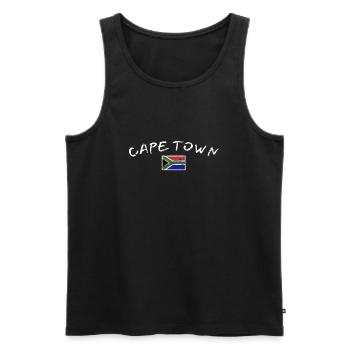 Cape Town Vintage Südafrika Südafrikanische Flagge - Männer Premium Bio Tank Top - Schwarz - Vorne - Michal (187cm)