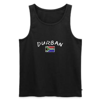 Durban Vintage South Africa South African Flag - Men's Premium Organic Tank Top - black - Front - AI Model Male 178 light (178cm)