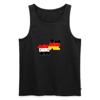 Syrie Allemagne Drapeau Allemand Syrien - Débardeur bio Premium Homme - noir - Devant - AI Model Male 178 light (178cm)