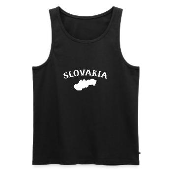 Slovakia Slowakische Karte Slowake - Männer Premium Bio Tank Top - Schwarz - Vorne - AI Model Male 178 light (178cm)
