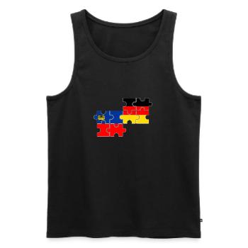 Liechtenstein Germany Flag Liechtensteiner - Men's Premium Organic Tank Top - black - Front - AI Model Male 178 light (178cm)