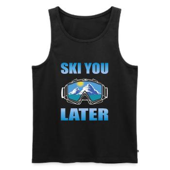 Ski you later Lustiges Apres Ski Design - Männer Premium Bio Tank Top - Schwarz - Vorne - Michal (187cm)