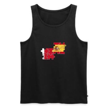 Dubai Spanien Vintage Flagge Spanisch Dubaier - Männer Premium Bio Tank Top - Schwarz - Vorne - AI Model Male 178 light (178cm)