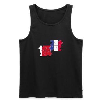 Dubai Frankreich Flagge Französisch Dubaier - Männer Premium Bio Tank Top - Schwarz - Vorne - AI Model Male 178 light (178cm)