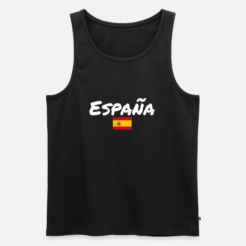 España Spanien Spanische Flagge Spanier - Männer Premium Bio Tank Top - Schwarz