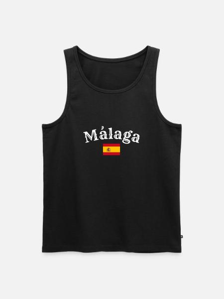 Malaga, Spain, Spanish flag, Spaniards - Men's Premium Organic Tank Top - black