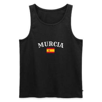 Murcie, Espagne, Drapeau espagnol, Espagnols - Débardeur bio Premium Homme - noir - Devant - Michal (187cm)