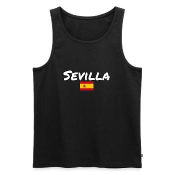 Sevilla Spanien Spanische Flagge Spanier - Männer Premium Bio Tank Top - Schwarz - Vorne - AI Model Male 178 light (178cm)