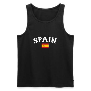Spain Spanien Spanische Flagge Spanier - Männer Premium Bio Tank Top - Schwarz - Vorne - AI Model Male 178 light (178cm)