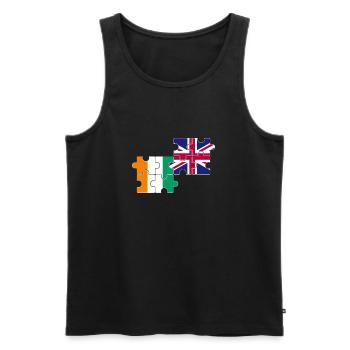 Côte d'Ivoire UK Flag British Ivorian - Men's Premium Organic Tank Top - black - Front - Michal (187cm)
