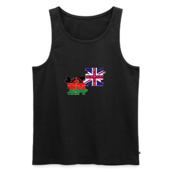 Malawi UK Vintage drapeau britannique Malawi - Débardeur bio Premium Homme - noir - Devant - AI Model Male 178 light (178cm)