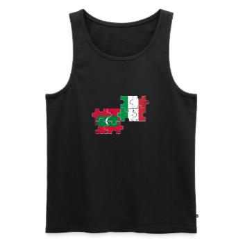 Maldives Italie Vintage drapeau Maldivien - Débardeur bio Premium Homme - noir - Devant - Michal (187cm)