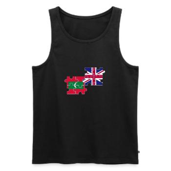Maldives Drapeau du Royaume-Uni Maldiviens britannique - Débardeur bio Premium Homme - noir - Devant - Michal (187cm)