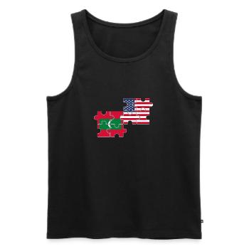 Maldives États-Unis Drapeau Maldivien américain - Débardeur bio Premium Homme - noir - Devant - Michal (187cm)