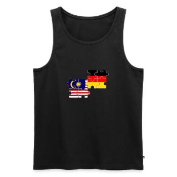 Malaysia Deutschland Flagge Deutsch Malaysier - Männer Premium Bio Tank Top - Schwarz - Vorne - AI Model Male 178 light (178cm)