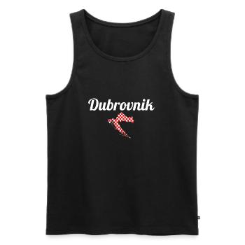 Dubrovnik Map Croatia Croatian Flag Croatia - Men's Premium Organic Tank Top - black - Front - AI Model Male 178 light (178cm)