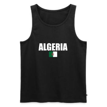 Algeria Algerien Algerische Flagge Algerier - Männer Premium Bio Tank Top - Schwarz - Vorne - AI Model Male 178 light (178cm)