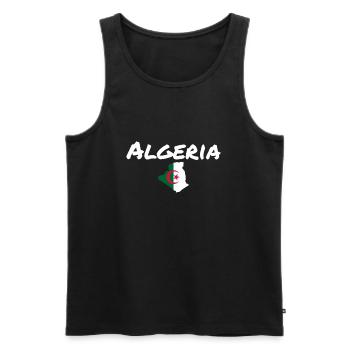 Algeria Karte Algerien Algerische Flagge Algerier - Männer Premium Bio Tank Top - Schwarz - Vorne - AI Model Male 178 light (178cm)
