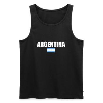 Argentine Argentine Drapeau argentin - Débardeur bio Premium Homme - noir - Devant - AI Model Male 178 light (178cm)