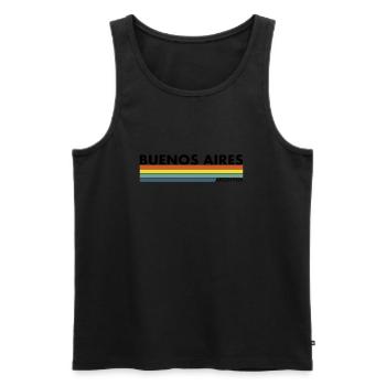Buenos Aires Rétro Argentine Argentine - Débardeur bio Premium Homme - noir - Devant - Michal (187cm)