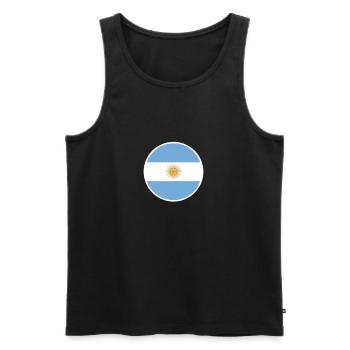 Argentine Drapeau argentin Argentine - Débardeur bio Premium Homme - noir - Devant - AI Model Male 178 light (178cm)