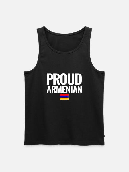 Fier Arménien Arménien Arménien Arménien Drapeau arménien Arménien - Débardeur bio Premium Homme - noir