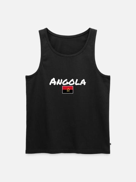 Angola Angolan Flag Angolan - Men's Premium Organic Tank Top - black