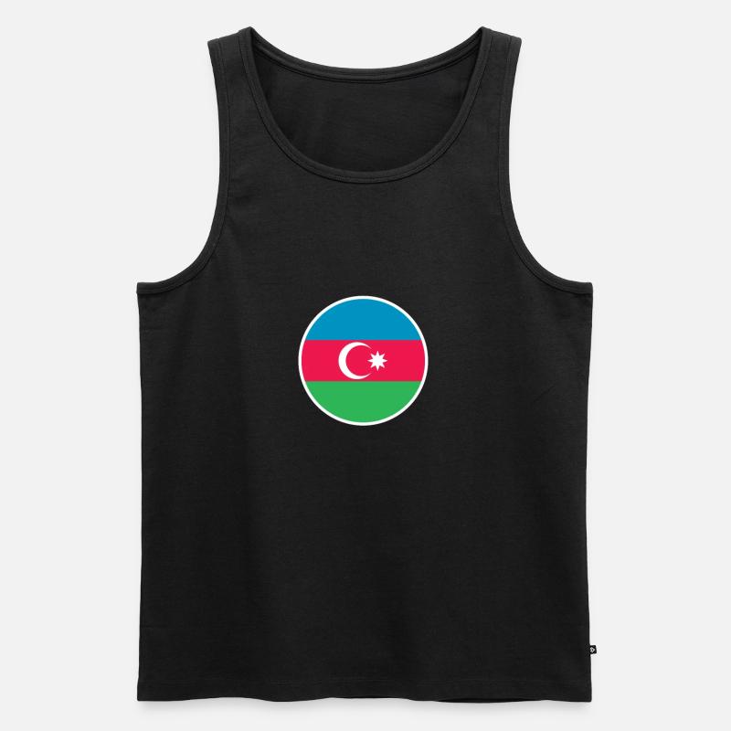Azerbaïdjan Drapeau de l’Azerbaïdjan - Débardeur bio Premium Homme - noir