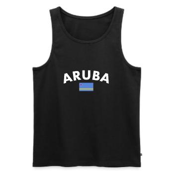 Aruba Aruba Drapeau Arubans - Débardeur bio Premium Homme - noir - Devant - AI Model Male 178 light (178cm)