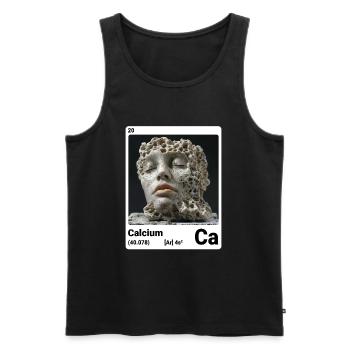 Calcium Ca chemisches Element Periodensystem 020 - Männer Premium Bio Tank Top - Schwarz - Vorne - AI Model Male 178 light (178cm)