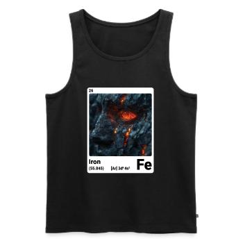 AI am Iron (wt) - Men's Premium Organic Tank Top - black - Front - AI Model Male 178 light (178cm)