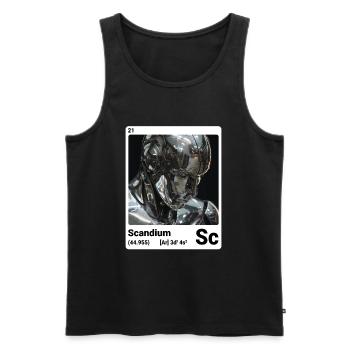 AI am Scandium (at) - Männer Premium Bio Tank Top - Schwarz - Vorne - AI Model Male 178 light (178cm)