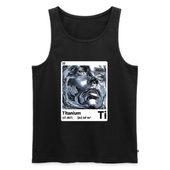 AI am Titan (wt) - Männer Premium Bio Tank Top - Schwarz - Vorne - AI Model Male 178 light (178cm)