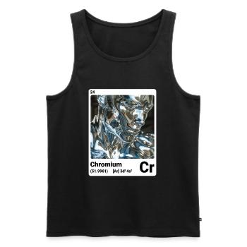 AI am Chrom (wt) - Männer Premium Bio Tank Top - Schwarz - Vorne - AI Model Male 178 light (178cm)