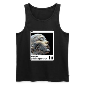 AI am Indium (wt) - Männer Premium Bio Tank Top - Schwarz - Vorne - AI Model Male 178 light (178cm)