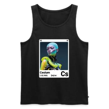 AI am Cäsium (wt) - Männer Premium Bio Tank Top - Schwarz - Vorne - AI Model Male 178 light (178cm)