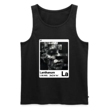 AI am Lanthan (wt) - Männer Premium Bio Tank Top - Schwarz - Vorne - AI Model Male 178 light (178cm)
