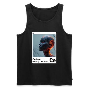 AI am Cer (wt) - Männer Premium Bio Tank Top - Schwarz - Vorne - AI Model Male 178 light (178cm)