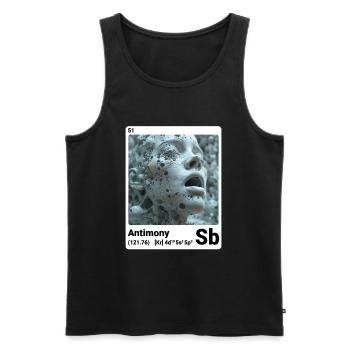 AI am Antimon (wt) - Männer Premium Bio Tank Top - Schwarz - Vorne - AI Model Male 178 light (178cm)