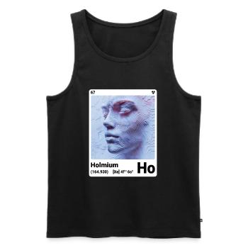 AI am Holmium (wt) - Débardeur bio Premium Homme - noir - Devant - Michal (187cm)