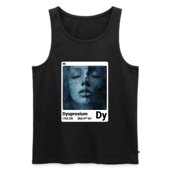 AI am Dysprosium (wt) - Männer Premium Bio Tank Top - Schwarz - Vorne - AI Model Male 178 light (178cm)