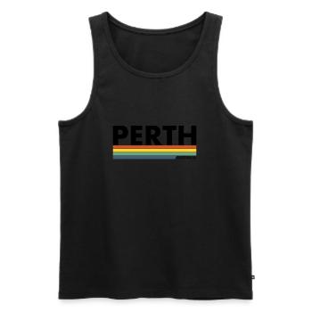 Perth Australia Retro Australien Australische - Männer Premium Bio Tank Top - Schwarz - Vorne - AI Model Male 178 light (178cm)