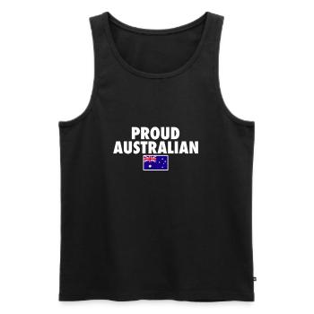 Proud Australian Australian Australian Flag - Men's Premium Organic Tank Top - black - Front - AI Model Male 178 light (178cm)