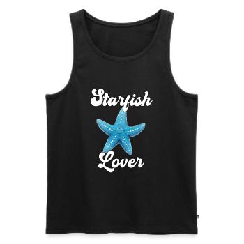 Starfish Lover - Seestern - Männer Premium Bio Tank Top - Schwarz - Vorne - AI Model Male 178 light (178cm)
